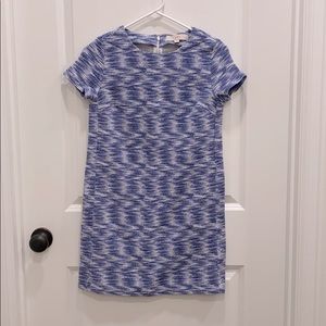 Ann Taylor Loft Petite Blue-White Shift Dress